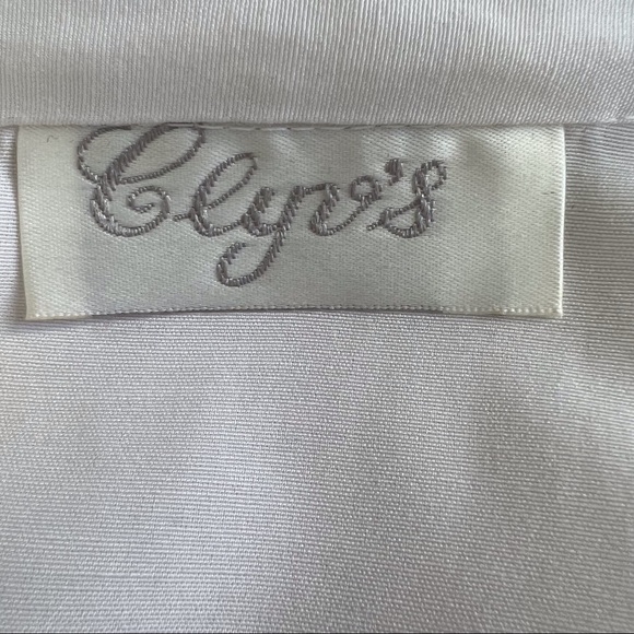 Vintage white button up embroidered long sleeve blouse shoulder pads S - Picture 15 of 16